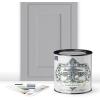 imageALLINONE Paint Durable cabinet and furniture paint Built in primer and top coat no sanding needed Includes our 30 featured color card  Stormy pastel blue QuartCobblestone