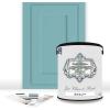 imageALLINONE Paint Durable cabinet and furniture paint Built in primer and top coat no sanding needed Includes our 30 featured color card  Stormy pastel blue QuartAmalfi