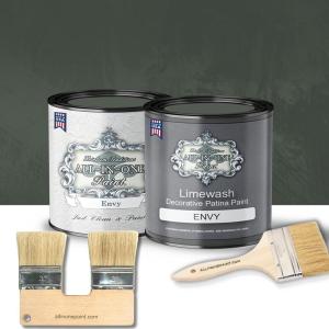 imageALLINONE Limewash Paint 2 Quart Paint Bundle and Tool Kit  Faux Lime Wash Effect Matte Suede Wall Treatment  Putty light taupeEnvy
