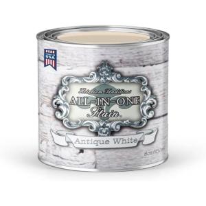 imageAllinONE Gel Stain No Sanding or Sealer Needed Oil Based for InteriorExterior use  Antique White Creamy White PintAntique White