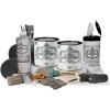 imageALLINONE Paint 2 Quart Deluxe Cabinet Paint Bundle and Tool Kit  Almond off white with tan undertoneSimply Sage