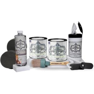 imageALLINONE Paint 2 Quart Cabinet Paint Bundle and Tool Kit  Almond off white with tan undertoneColosseum