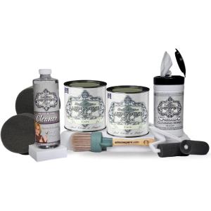 imageALLINONE Paint 2 Quart Cabinet Paint Bundle and Tool Kit  Almond off white with tan undertoneCrete