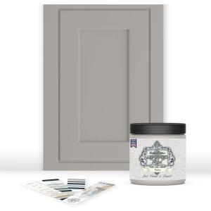 imageALLINONE Paint Durable cabinet and furniture paint Built in primer and top coat no sanding needed Includes our 30 featured color card  Stormy pastel blue QuartPutty