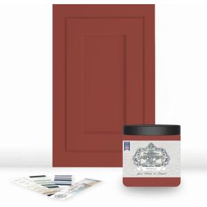 imageALLINONE Paint Durable cabinet and furniture paint Built in primer and top coat no sanding needed Includes our 30 featured color card  Stormy pastel blue QuartPaprika
