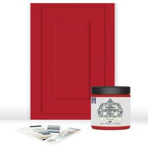 imageALLINONE Paint Durable cabinet and furniture paint Built in primer and top coat no sanding needed Includes our 30 featured color card  Stormy pastel blue QuartMonarchy