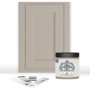 imageALLINONE Paint Durable cabinet and furniture paint Built in primer and top coat no sanding needed Includes our 30 featured color card  Stormy pastel blue QuartOyster