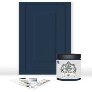 imageALLINONE Paint Durable cabinet and furniture paint Built in primer and top coat no sanding needed Includes our 30 featured color card  Stormy pastel blue QuartPolo
